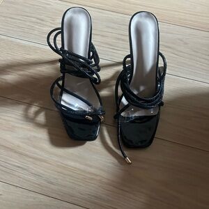 Elegant Black Strappy Heels